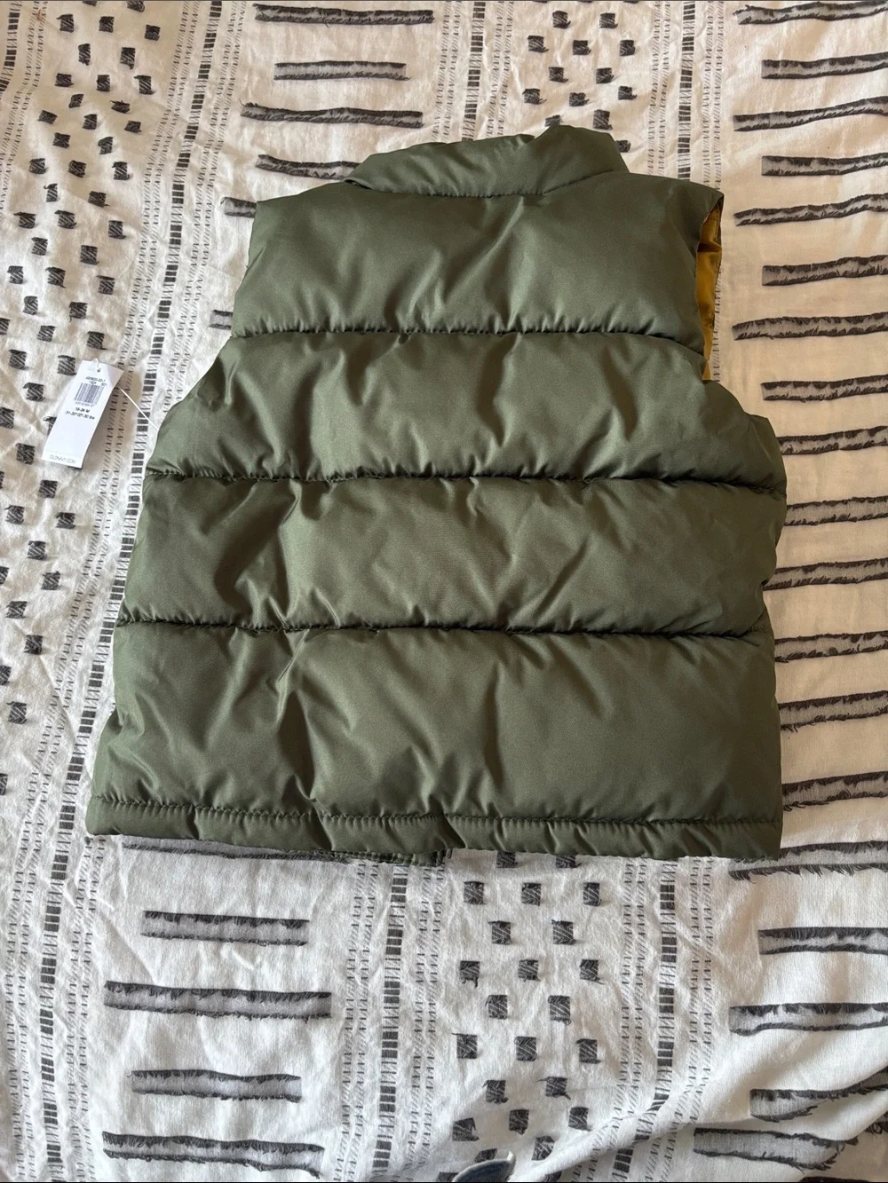 Old Navy Kids Olive Green Puffer Vest Sz 18-24M NWT